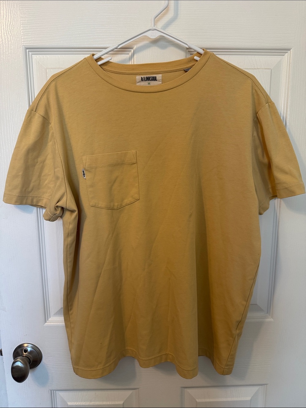Linksoul Men's Mustard Short-Sleeve Pocket Tee